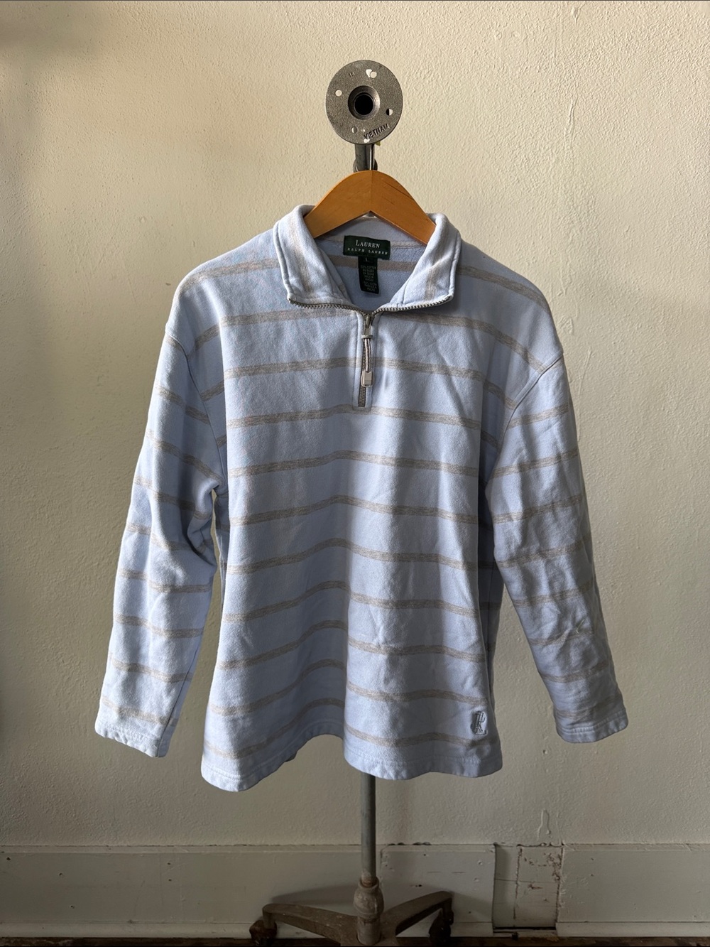 Lauren Ralph Lauren 1/4 Zip Sweatshirt Womens Large